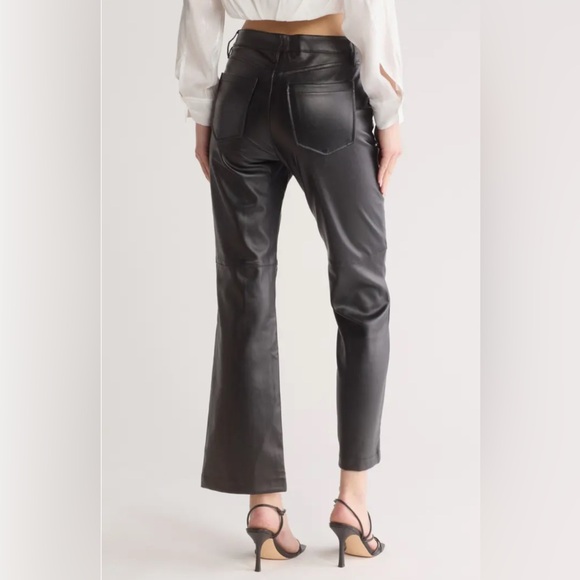 Kut From the Kloth Women’s Faux Leather Ellery Front Slit Flare Pants Size 4 - Picture 2 of 13
